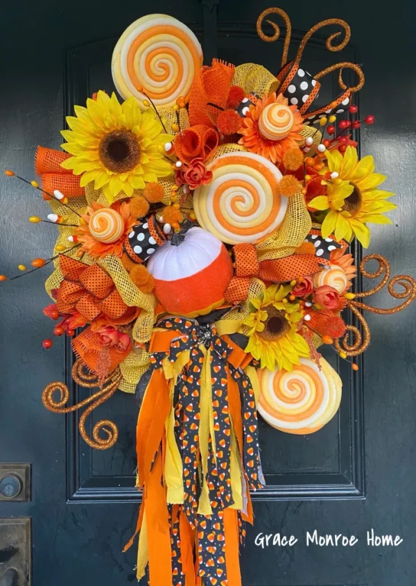 Candy Corn Wreath