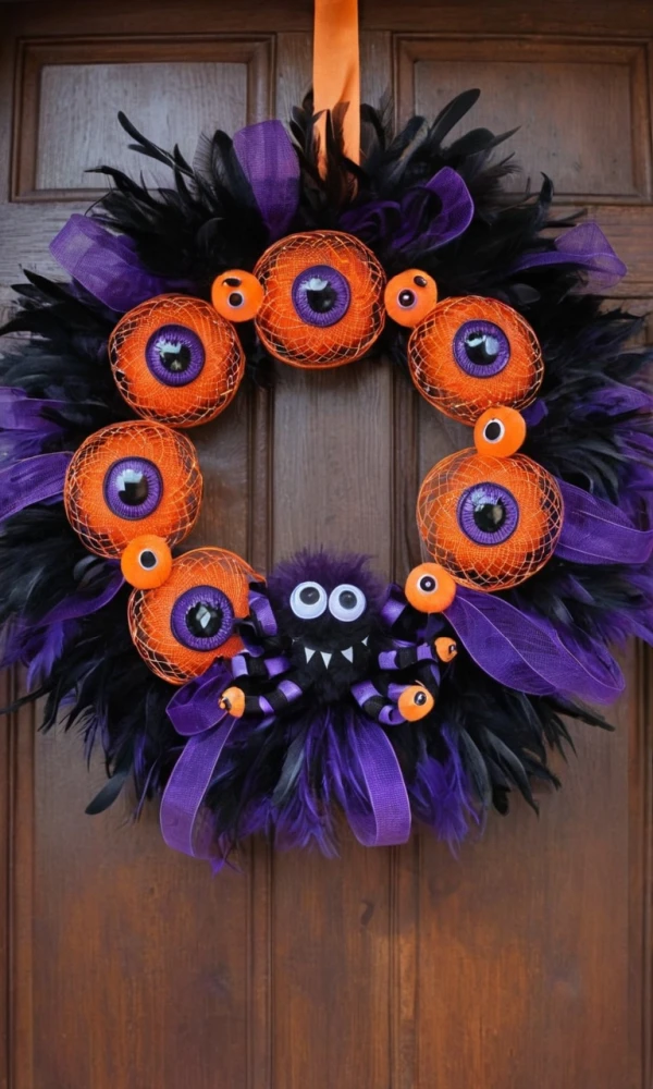 Mesh and Eyeball Wreath