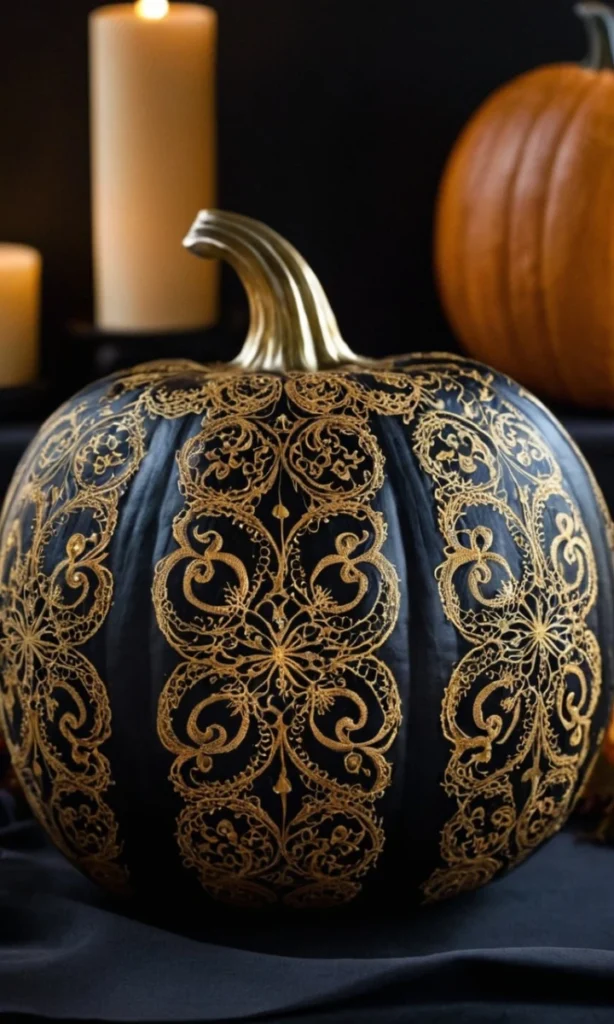 Unique Painted Pumpkin