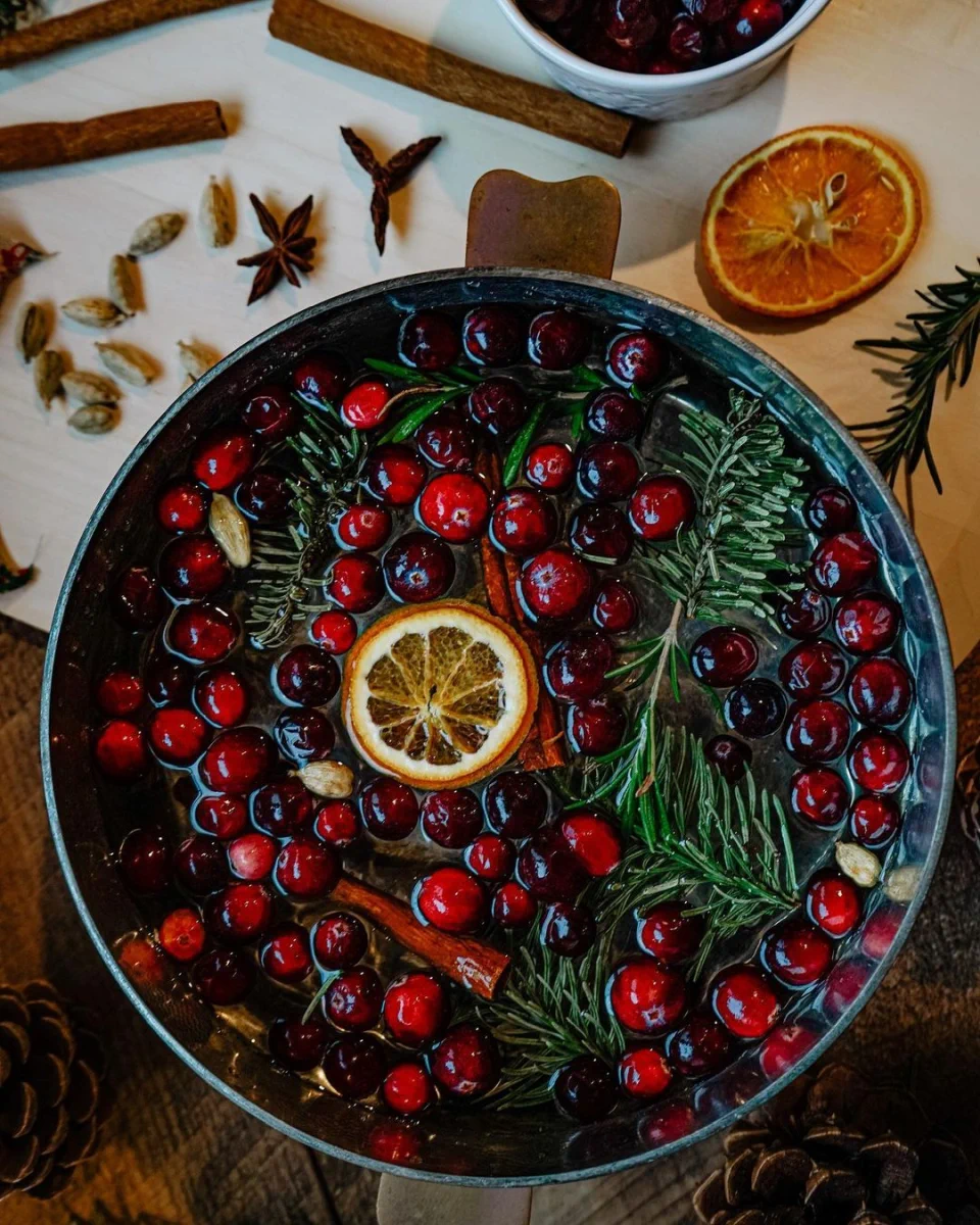 Homemade Potpourri - Cranberries, Orange, and Rosemary