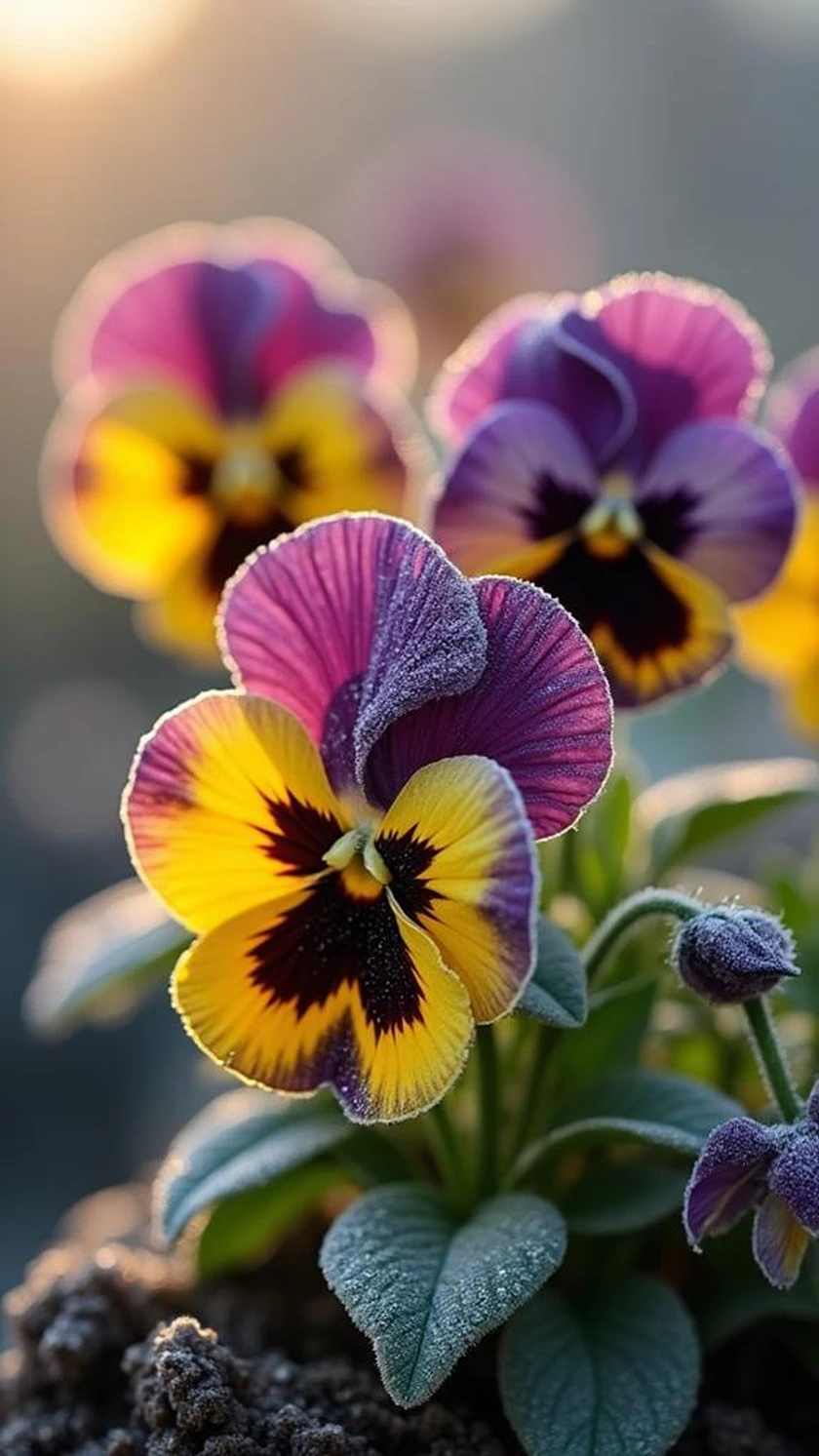 10 Winter Flowers - Pansies and Violas