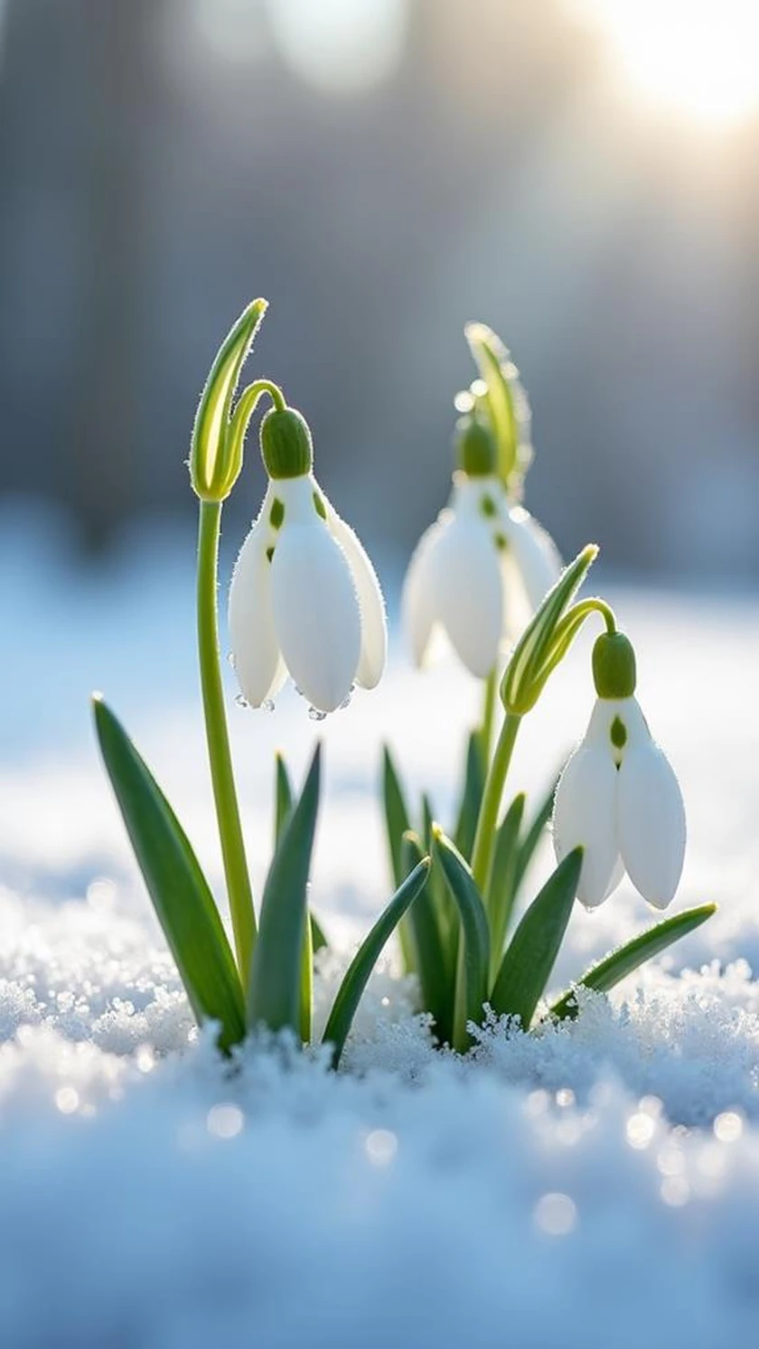 11 Winter Flowers - Snowdrops