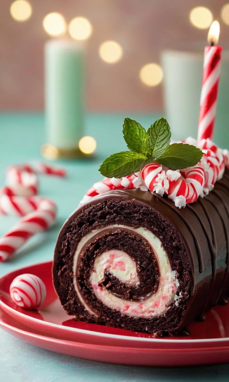 Dark Chocolate Peppermint Roll