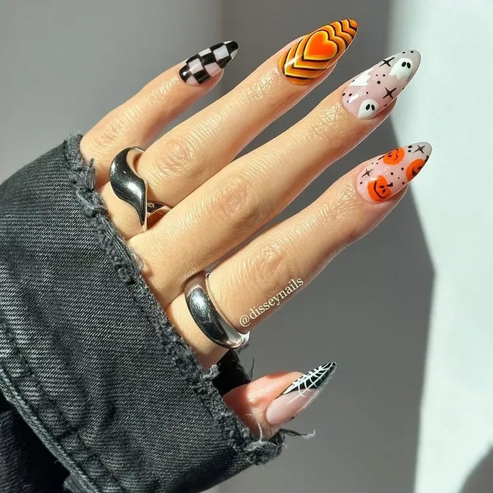 Halloween Mix-and-Match Nails