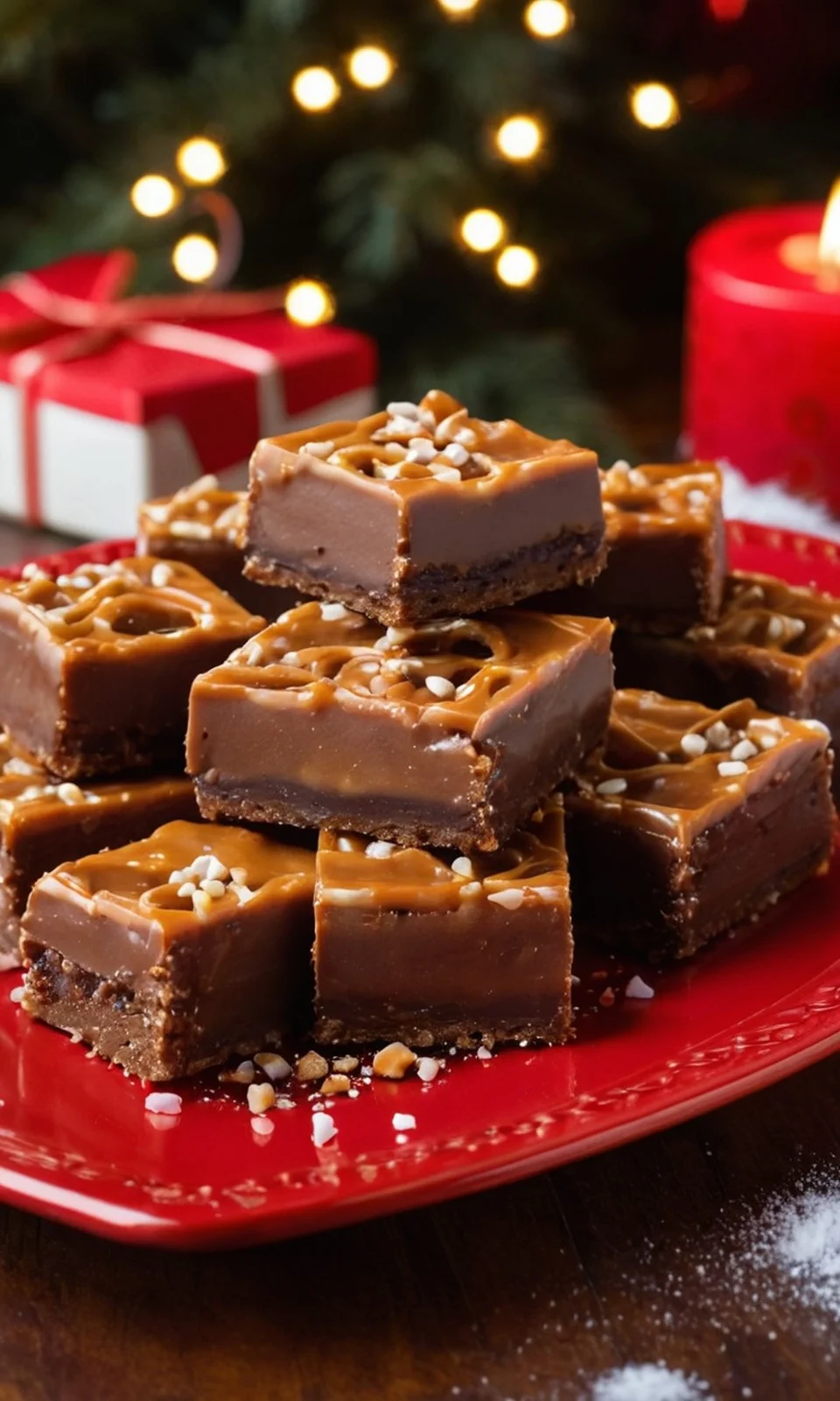 Salted Pretzel and Caramel Fudge