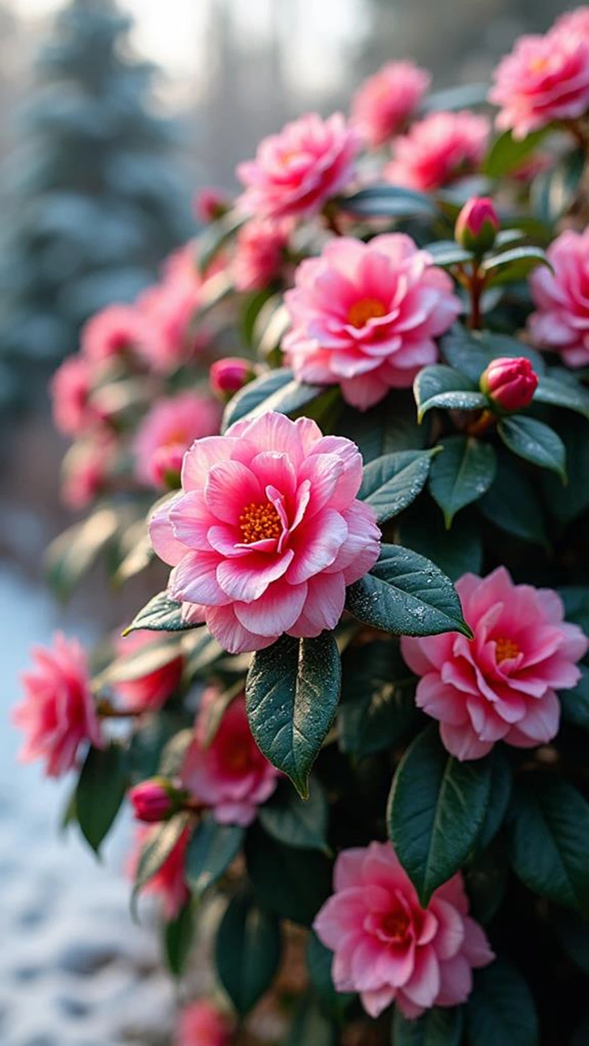 18 Winter Flowers - Camellia