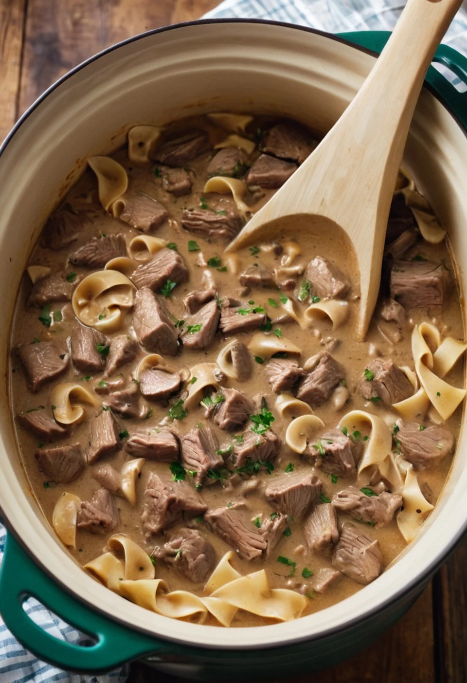 Slow Cooker Beef Stroganoff