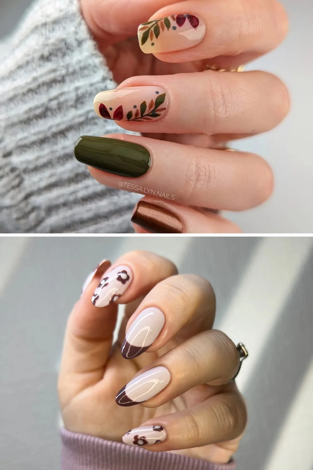 Autumn Floral Nails