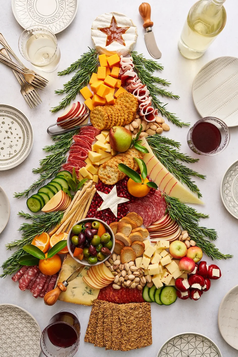 Christmas Charcuterie Board Ideas 16 - Rosemary Tree