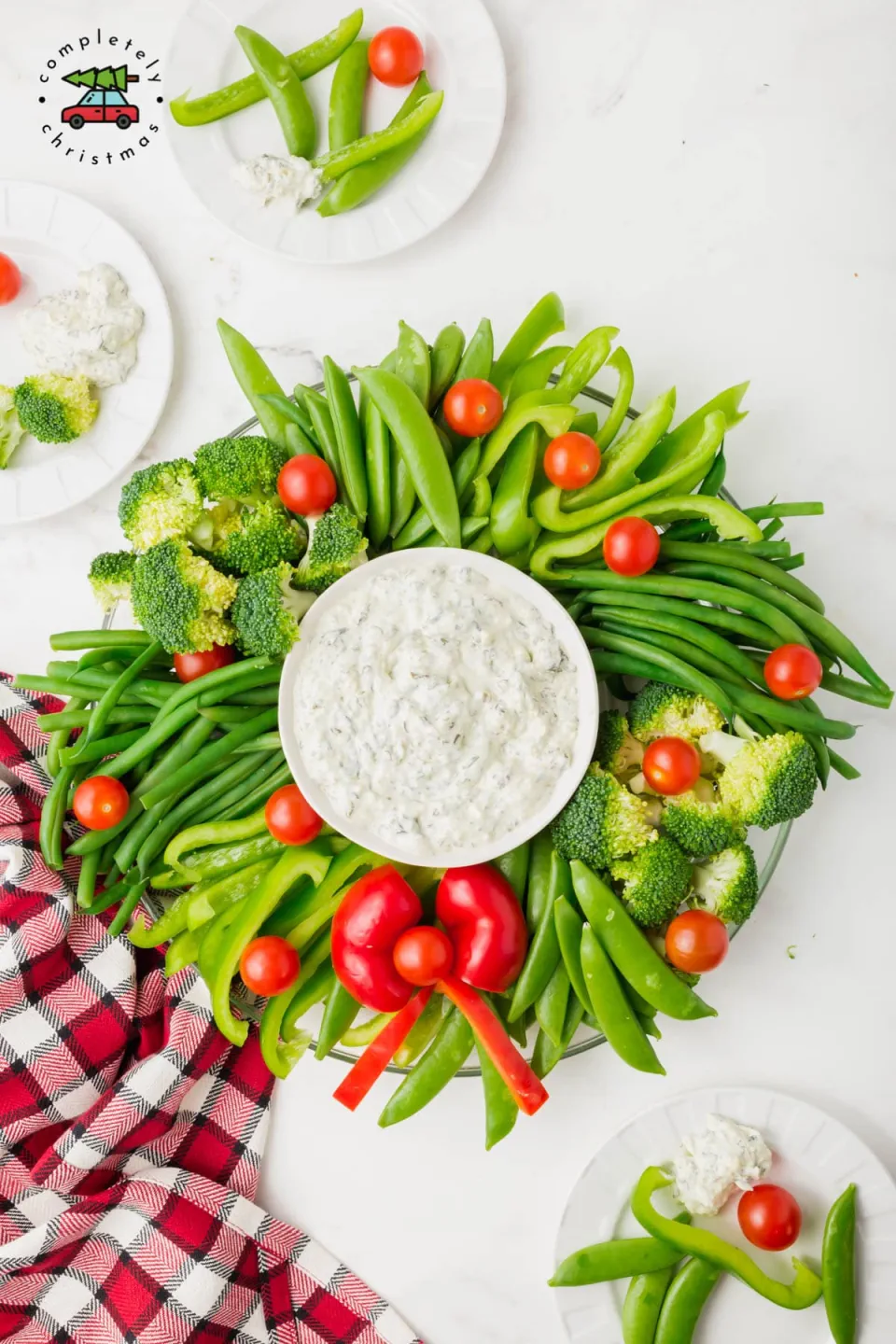 Christmas Charcuterie Board Ideas 18 - Veggie Wreath