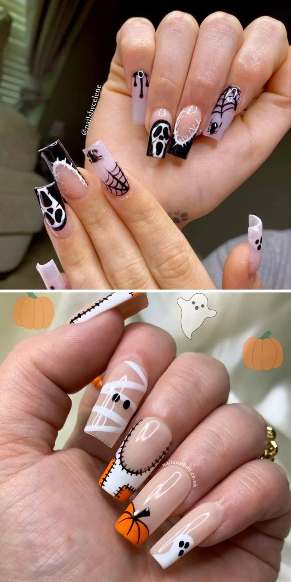 Medium Square Halloween Nails