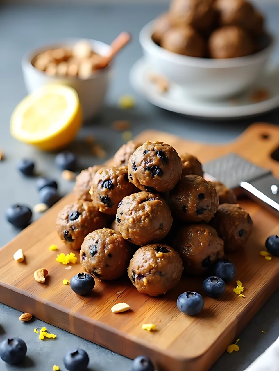 No Bake Energy Bites 20 - Blueberry Muffin Energy Balls