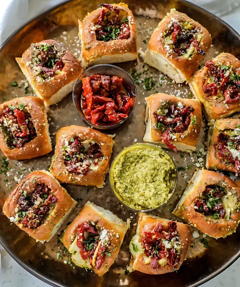 Christmas Appetizer Recipes 24 - Brie Pesto Sliders