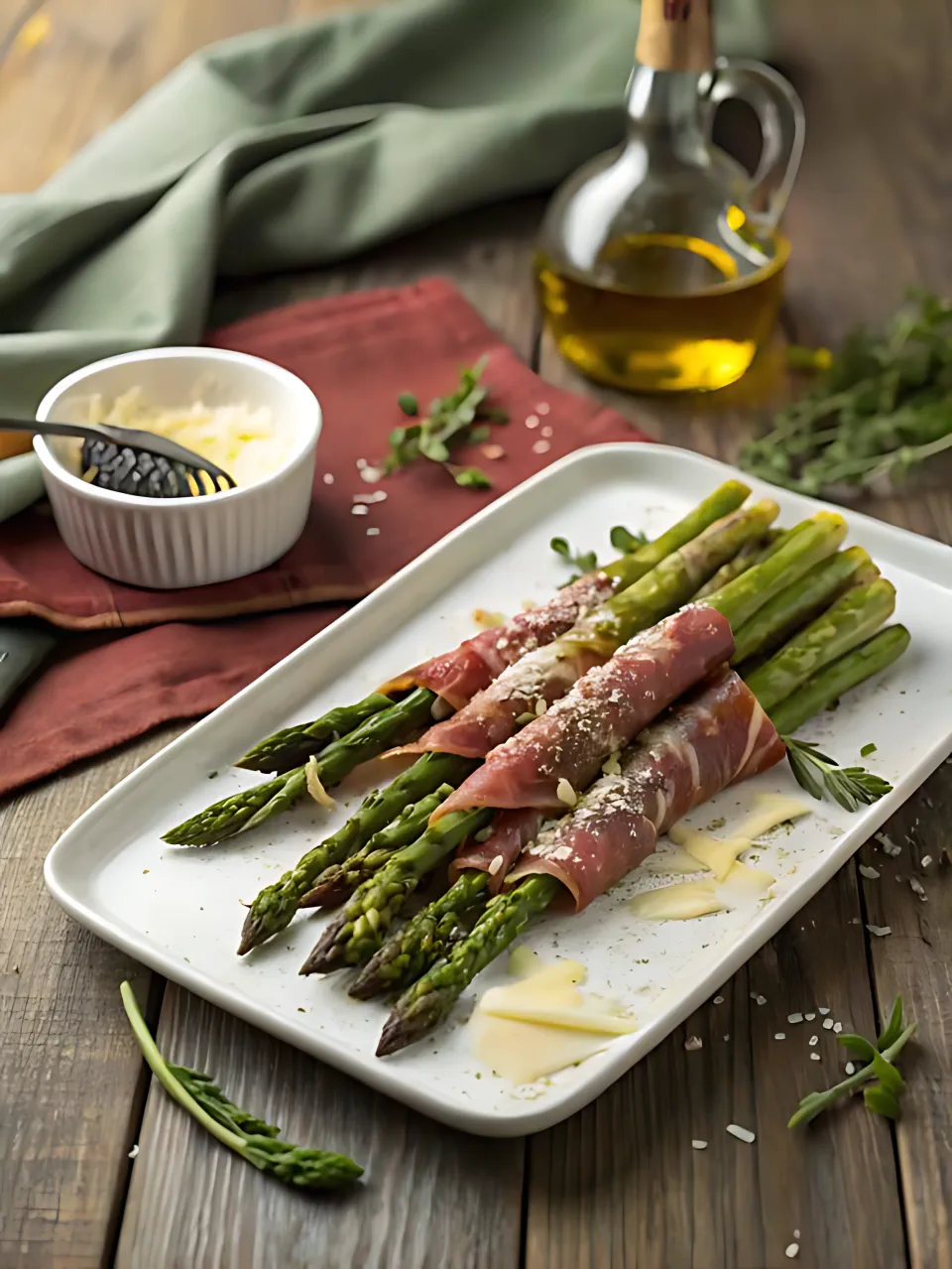 Christmas Appetizer Recipes 6 - Prosciutto Wrapped Asparagus