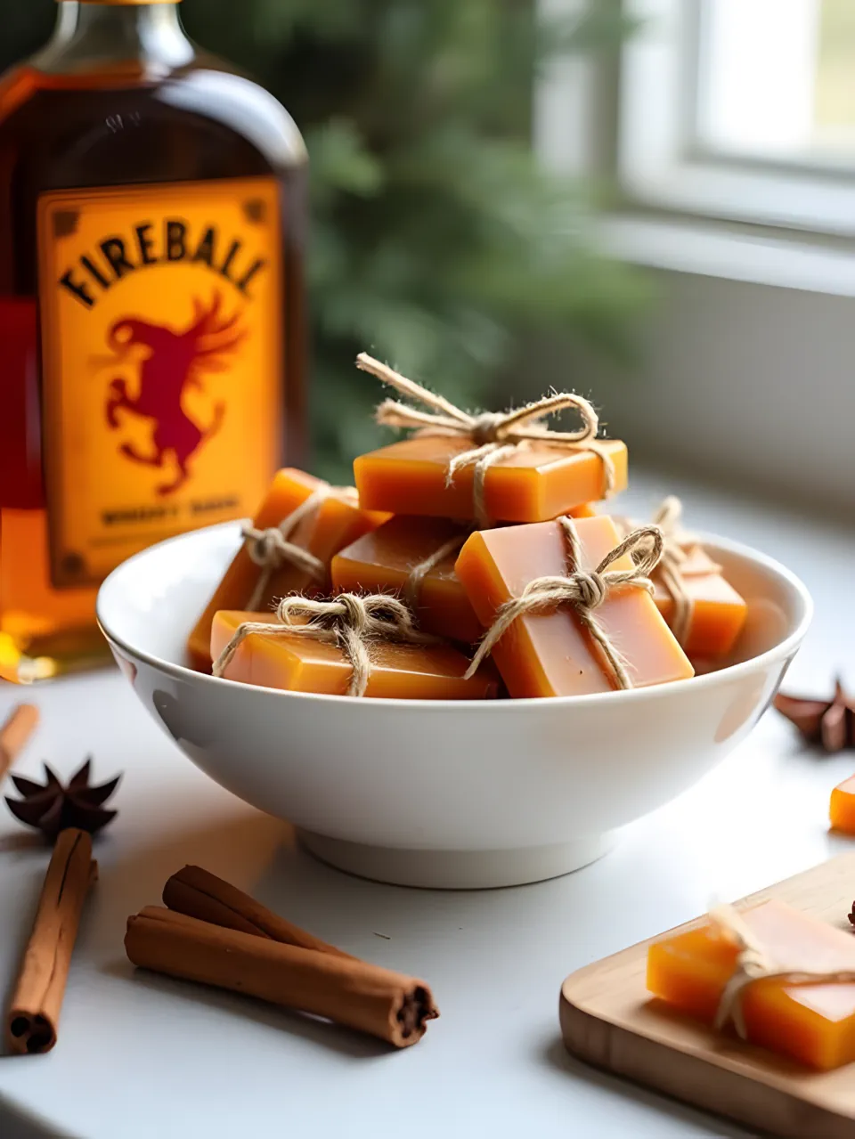 Christmas Candy Recipes 3 - Homemade Fireball Whiskey Caramels