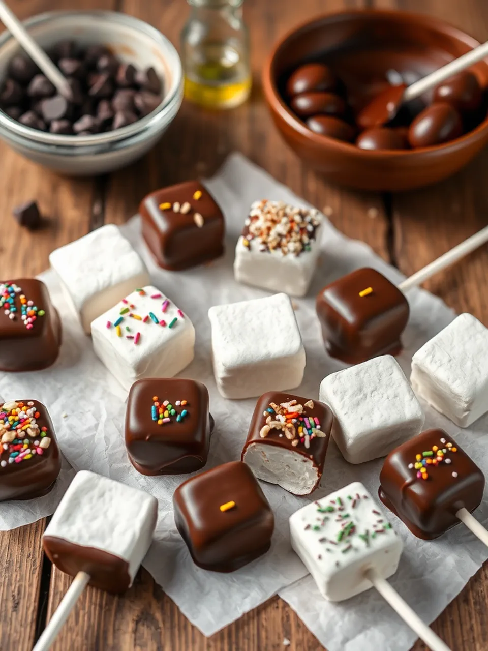 Christmas Candy Recipes 23 - Chocolate-Covered Marshmallows