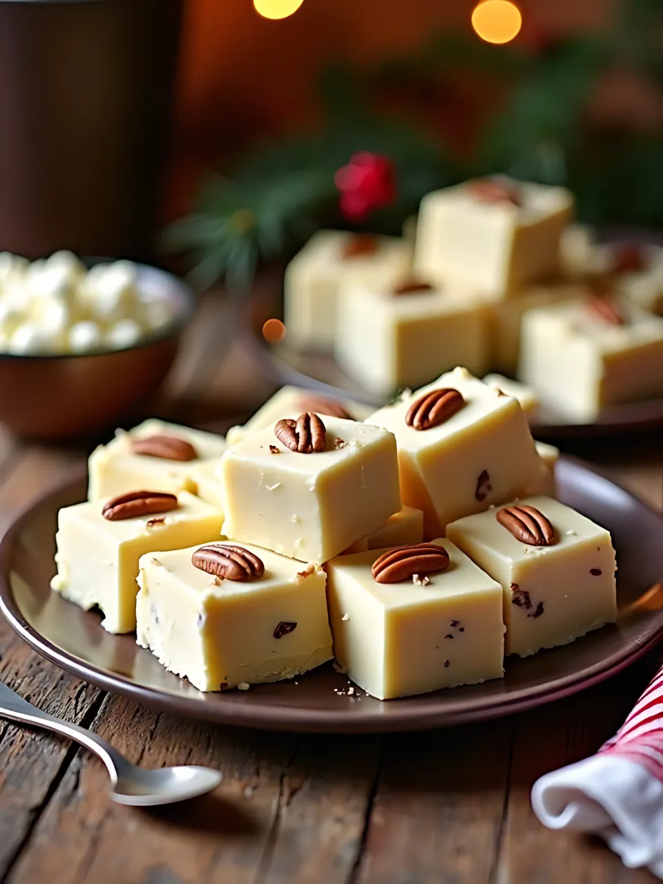 Christmas Fudge Recipes 2 - Vanilla Pecan Fudge