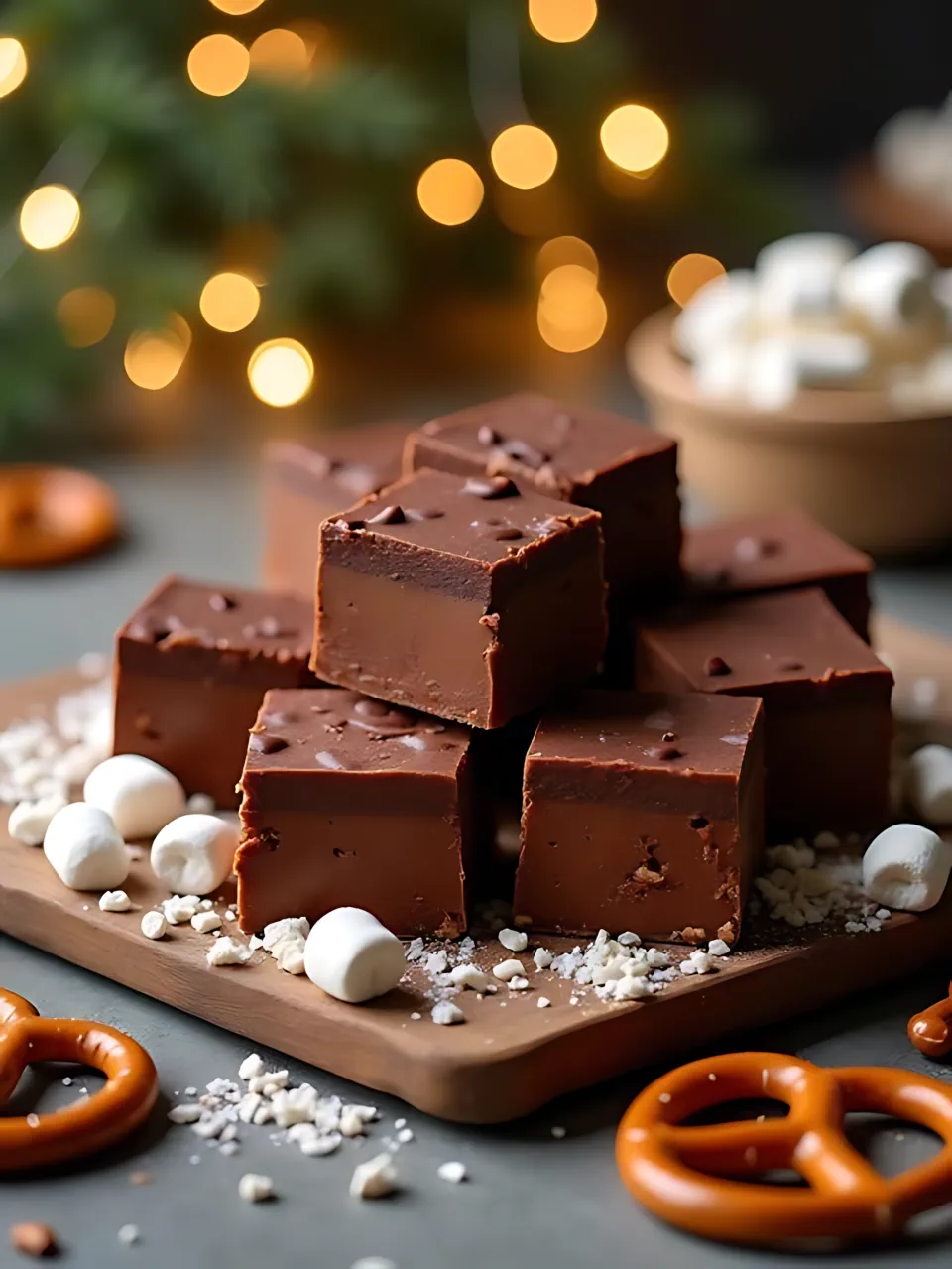 Christmas Fudge Recipes 8 - Chocolate Covered Pretzel Fudge