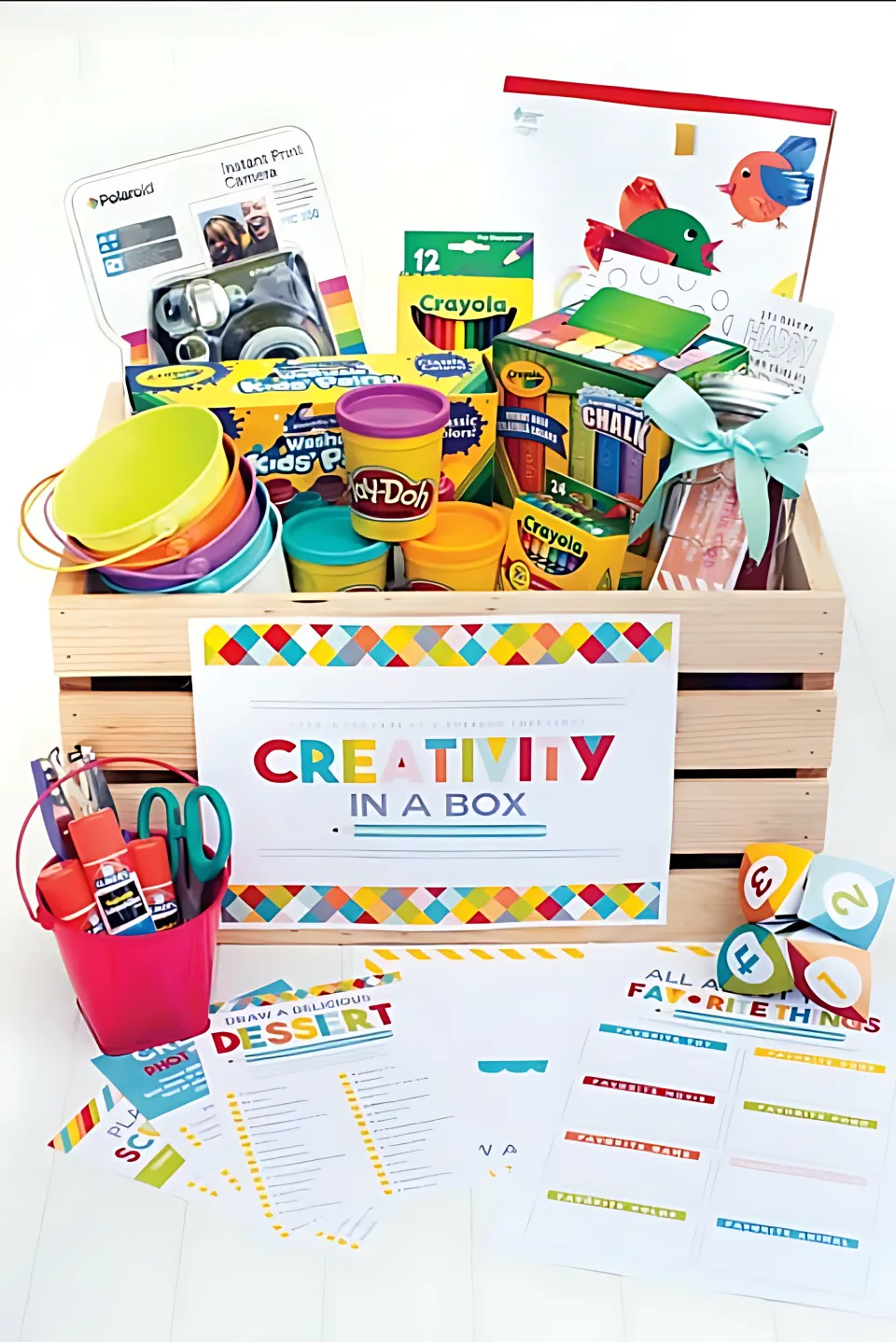 Christmas Gift Basket Ideas 13 - Art Supplies Treasure Trove