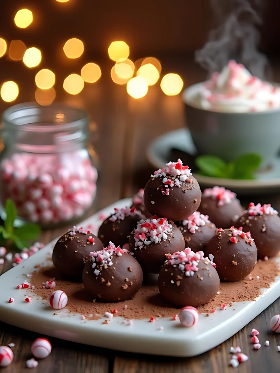 Christmas Truffle Recipes 4 - Peppermint Chocolate Truffles
