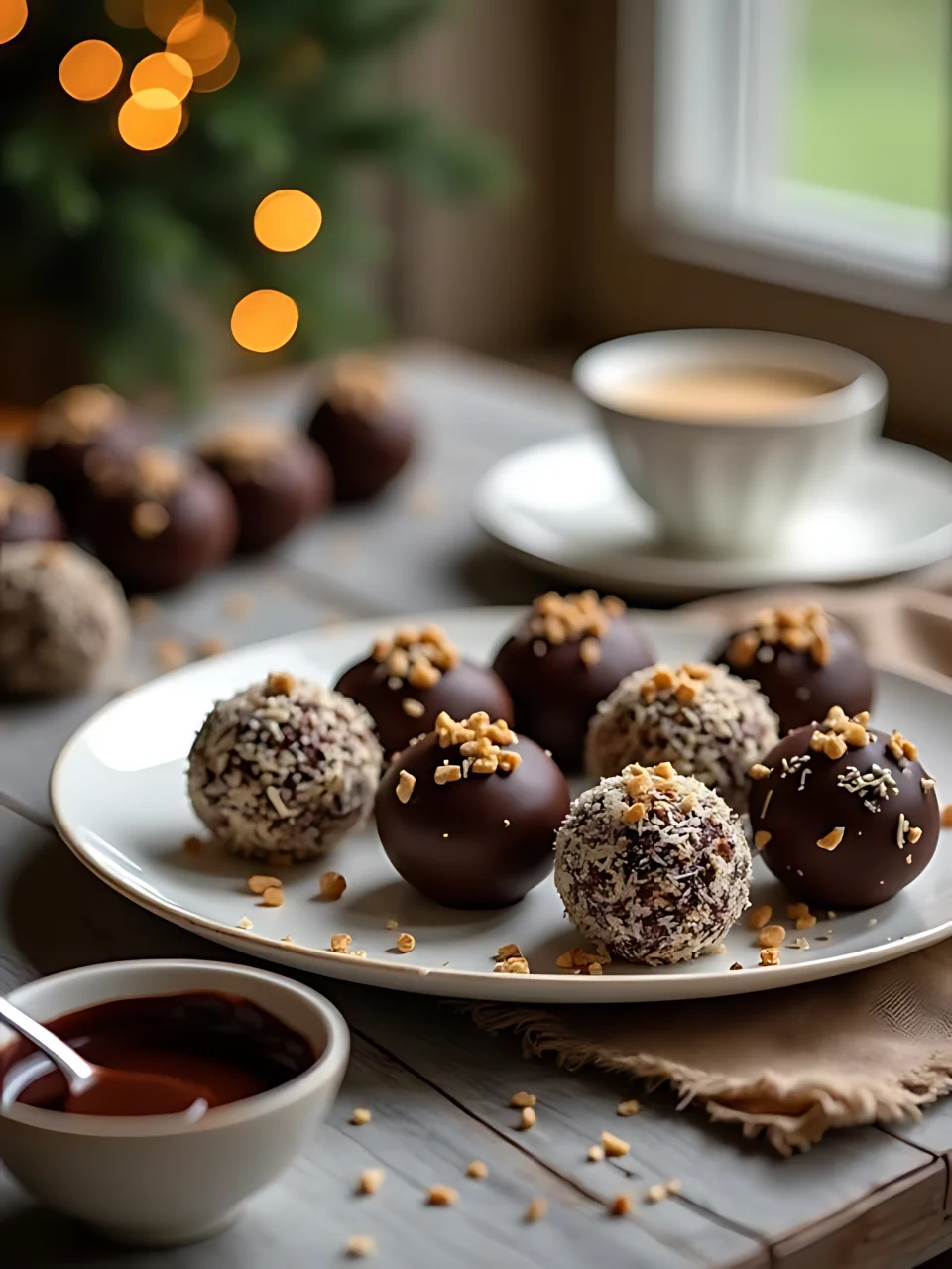 Christmas Truffle Recipes 8 - Chocolate Coconut Balls
