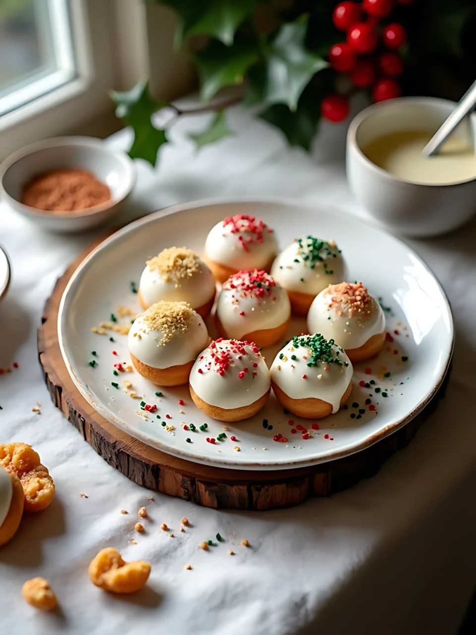 Christmas Truffle Recipes 9 - Sour Cream Donut Truffles
