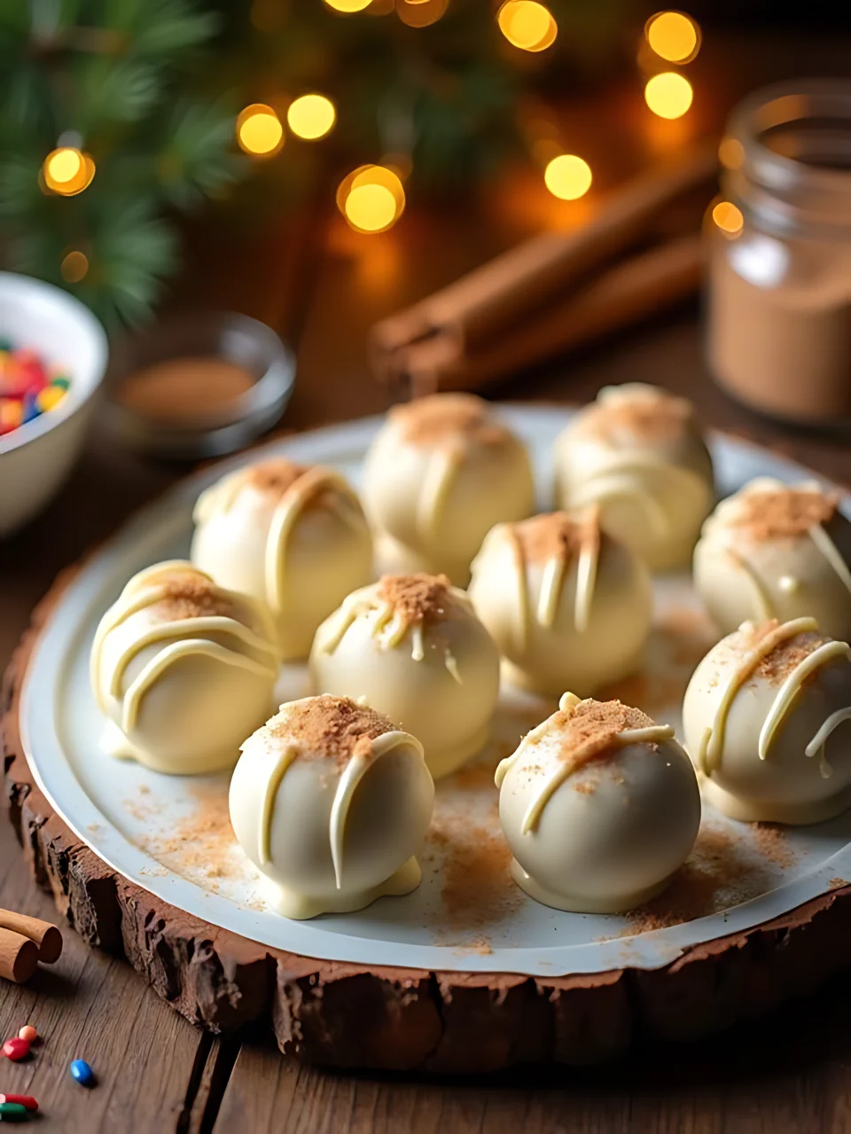 Christmas Truffle Recipes 14 - Cinnamon Roll Truffles
