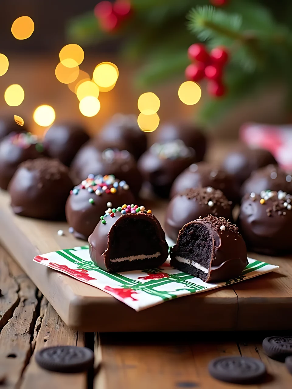 Christmas Truffle Recipes 15 - No-Bake Oreo Truffles
