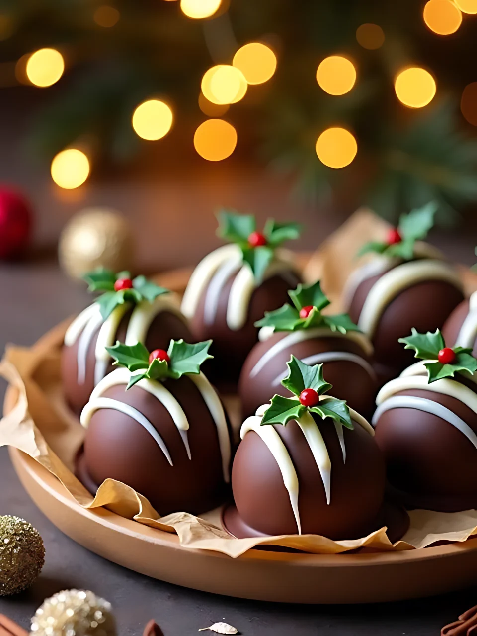 Christmas Truffle Recipes 19 - Christmas Pudding Chocolate Truffles
