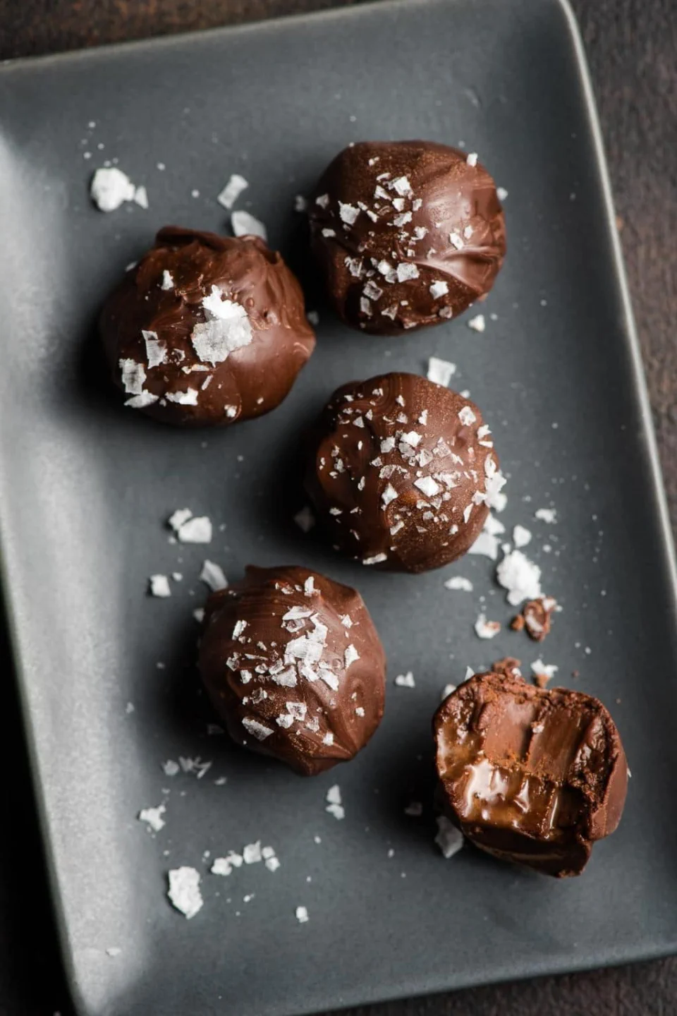 Christmas Truffle Recipes 33 - Double Chocolate Sea Salt Truffles	