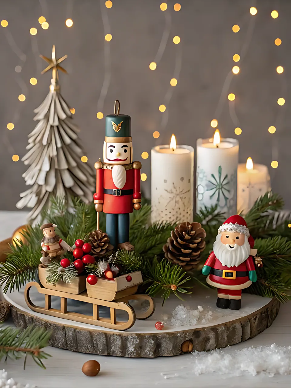 DIY Christmas Centerpiece 25 - Vintage Toy Display