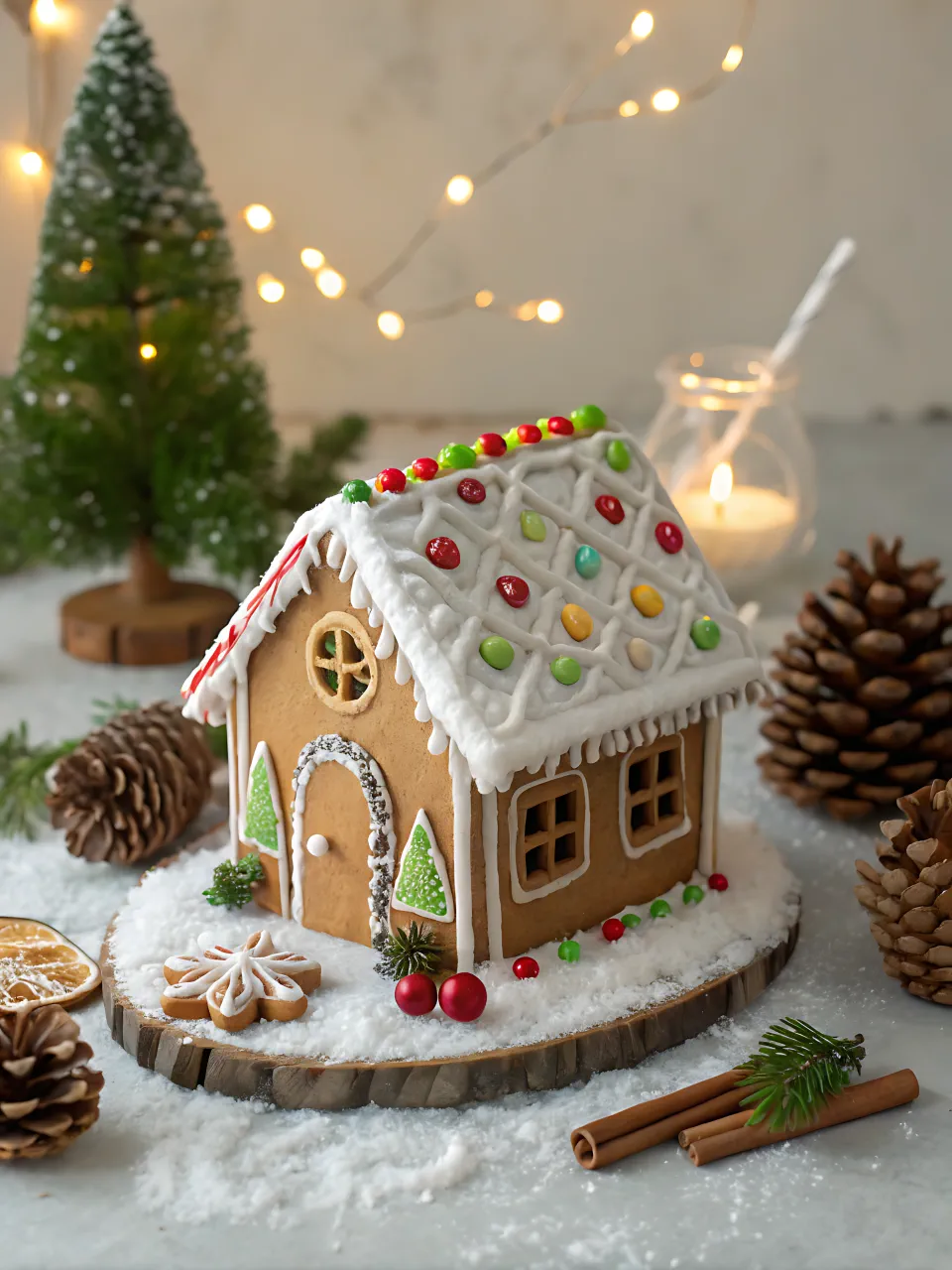 DIY Christmas Centerpiece 26 - Gingerbread House Centerpiece