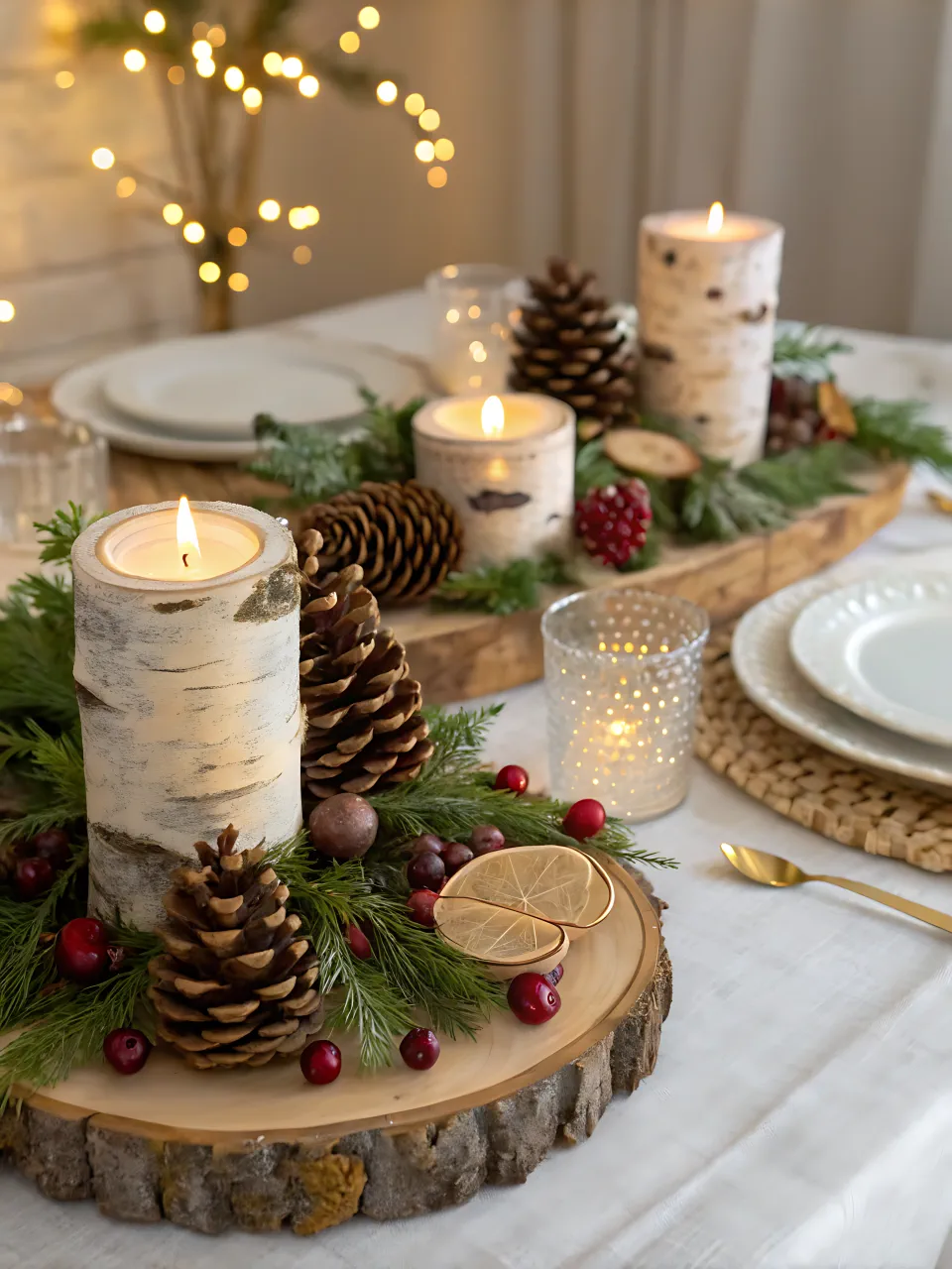 DIY Christmas Centerpiece 29 - Rustic Luxe Design