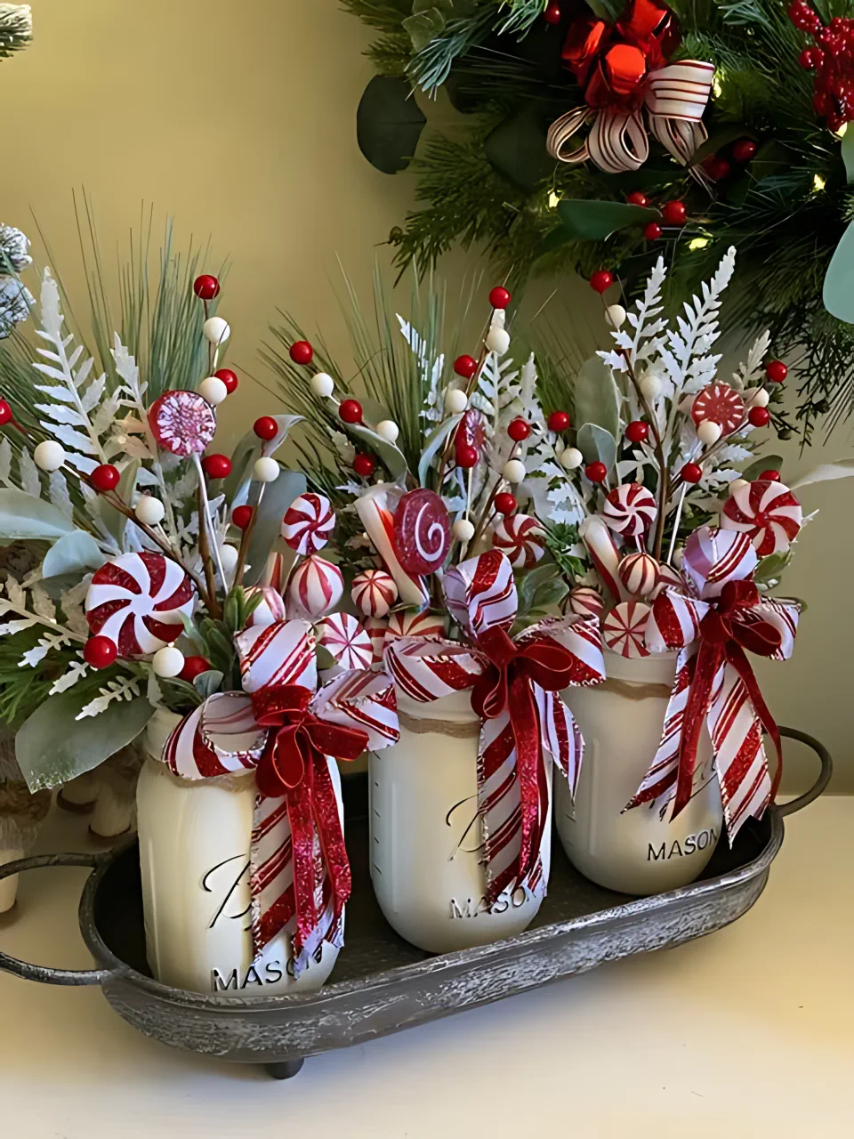 DIY Christmas Centerpiece 7 - Mason Jar Crafts	