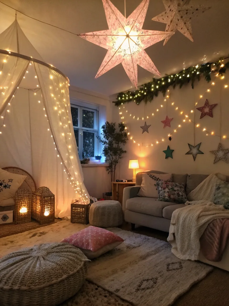 DIY Christmas Decor Ideas 20 - Festive Lighting Techniques