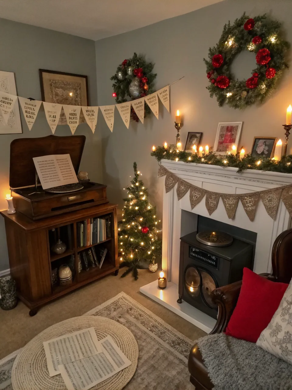 DIY Christmas Decor Ideas 24 - Musical Holiday Atmosphere