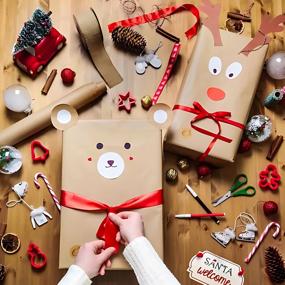 DIY Christmas Gift Wrapping Ideas 11 - Adorable Animals		