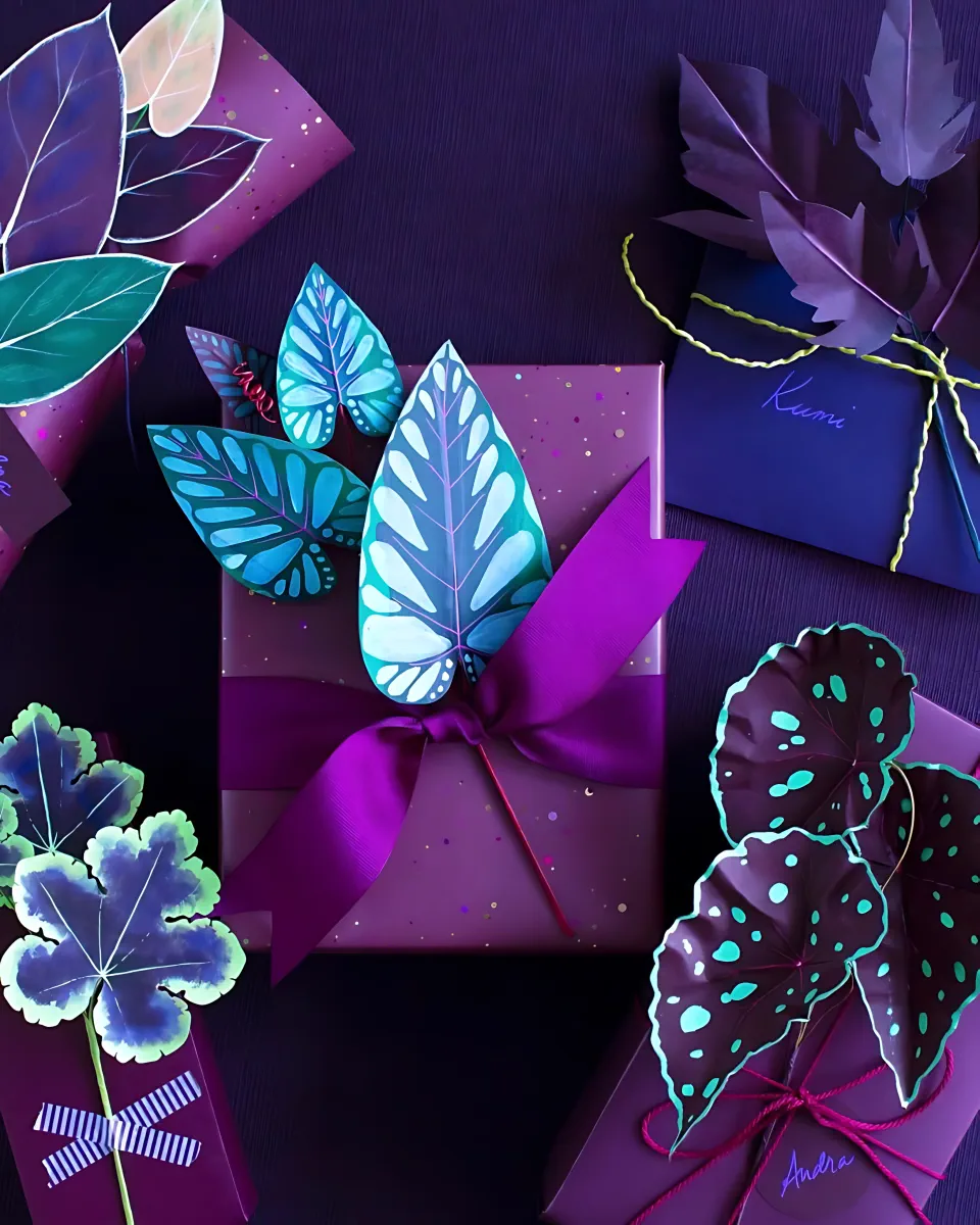 DIY Christmas Gift Wrapping Ideas 19 - Go Purple		