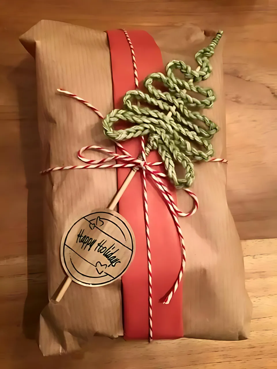 DIY Christmas Gift Wrapping Ideas 32 - Christmas Tree Braid		