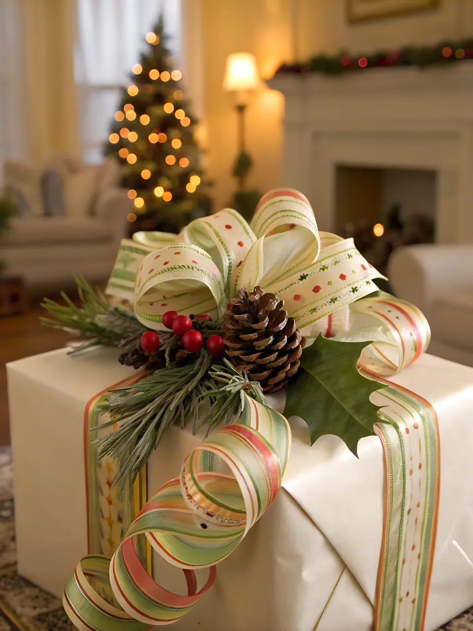 DIY Christmas Gift Wrapping Ideas 4 - Ribbon Wrapped Gift Wrap