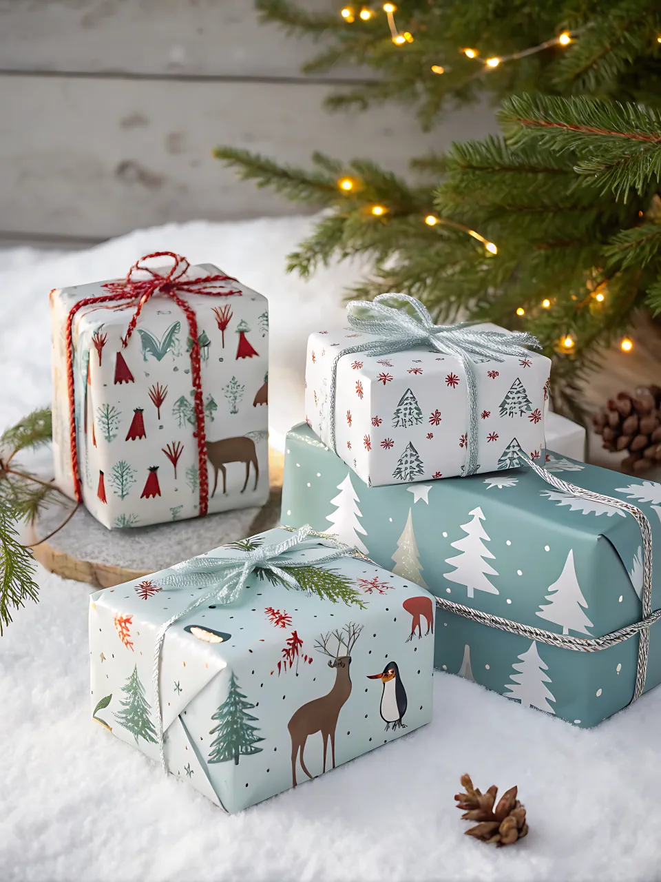 DIY Christmas Gift Wrapping Ideas 7 - Holiday Animal Gift Wrap