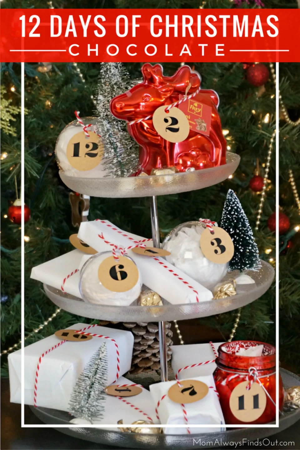 DIY Christmas Gifts 1 - 12 Days of Christmas Chocolate Tower