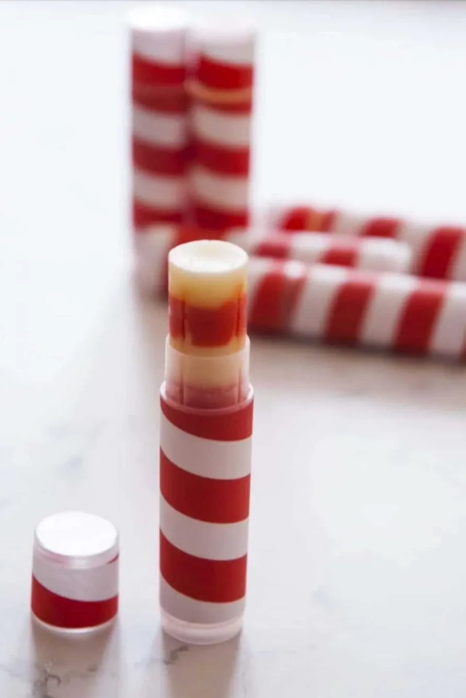 DIY Christmas Gifts 24 - Candy Cane Lip Balm