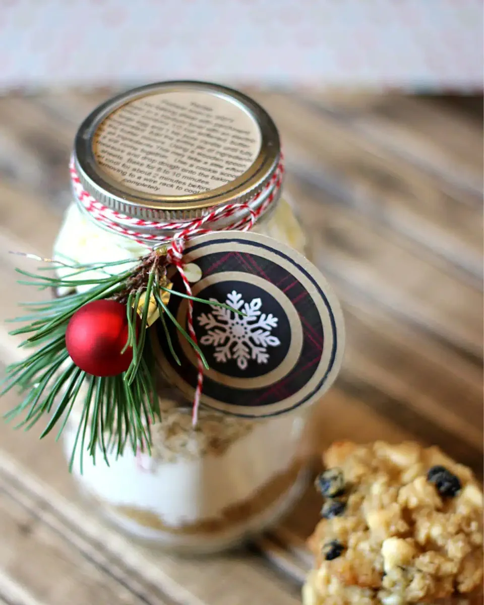 DIY Christmas Gifts 3 - Cranberry White Chocolate Oatmeal Cookies in a Jar