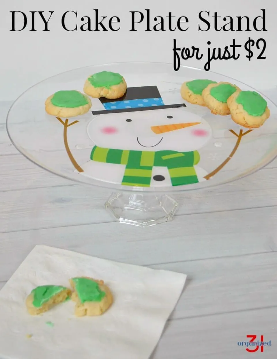 DIY Christmas Gifts 32 - DIY Cake Plate Stand