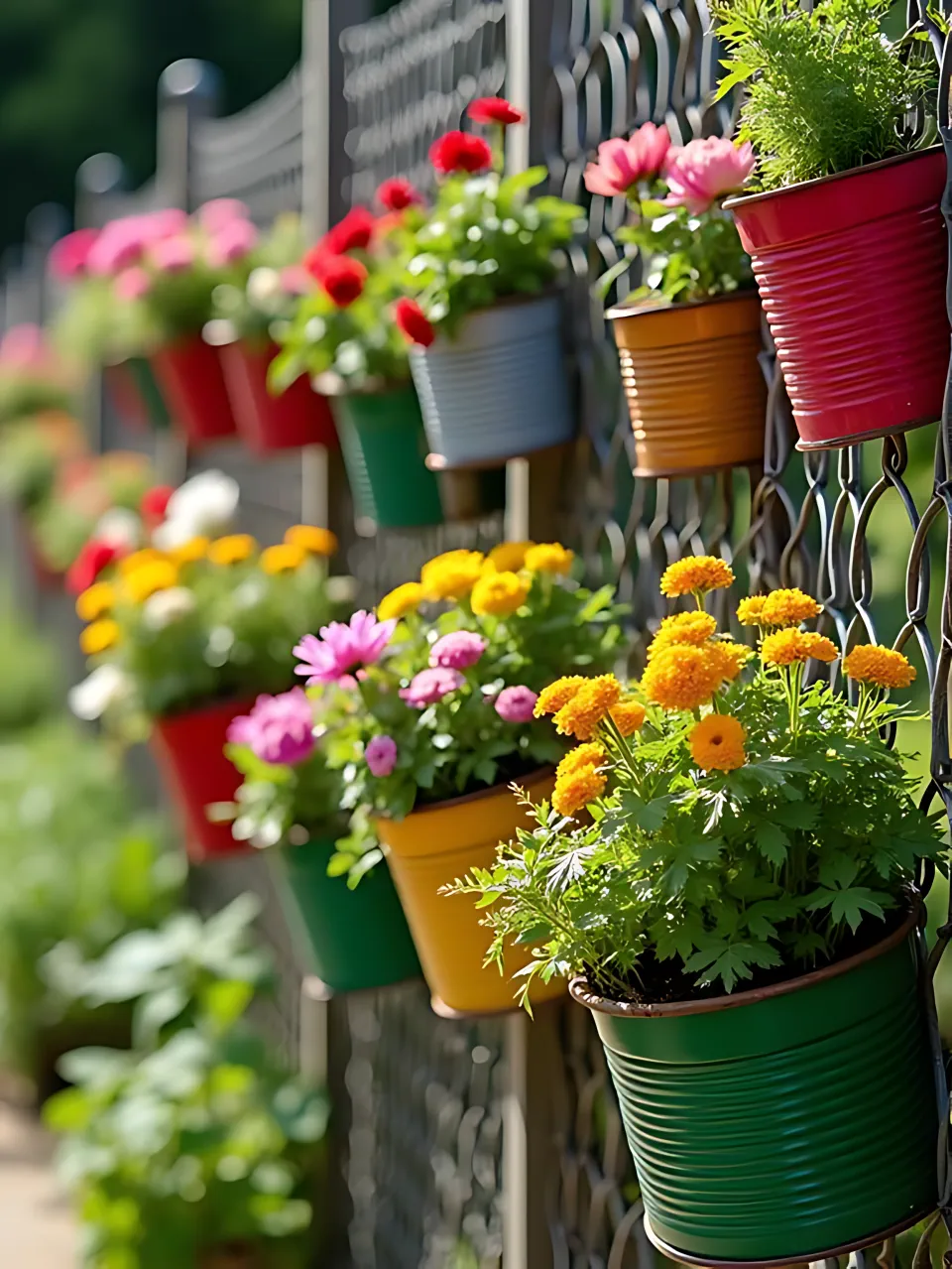 Decorative Garden Fence Ideas13 - DIY Tin Can Garden Fence