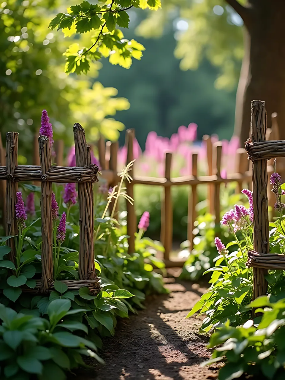 Decorative Garden Fence Ideas15 - Twig Palisade Fence