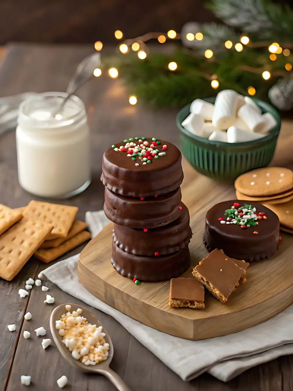 No Bake Christmas Treats 12 - Chocolate Peanut Butter Stacks