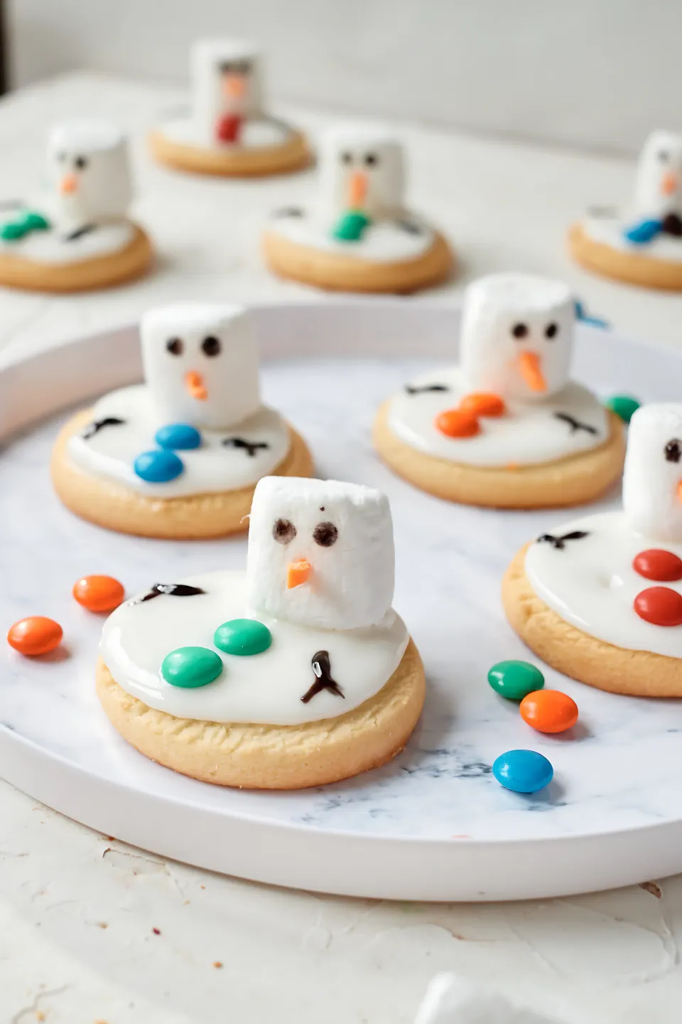 No Bake Christmas Treats 18 - Melted Snowman Cookies