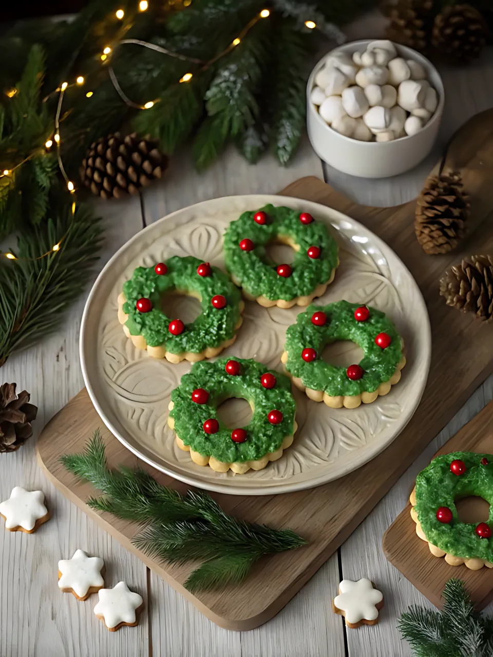 No Bake Christmas Treats 24 - Christmas Wreath Cookies